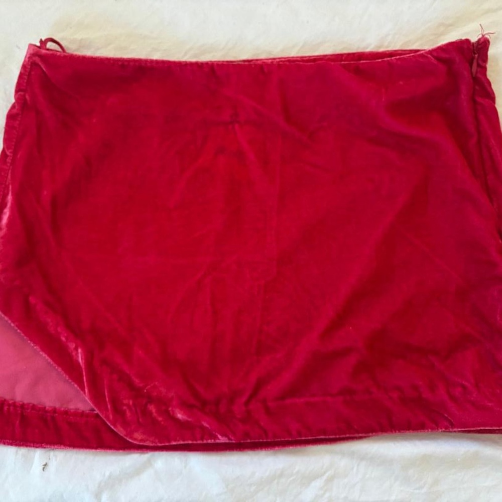 Free People Velvet Red Skirt for the Holidays NWT NEVER WORN